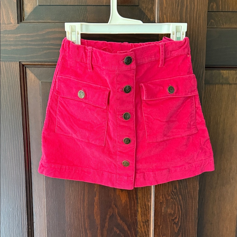 Crewcuts Hot Pink Button-Front Mini Skirt
